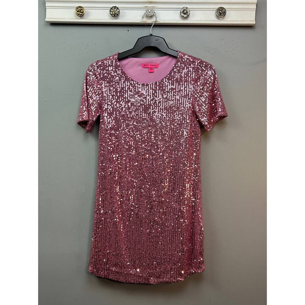 Betsey Johnson Pink Sequin Mini Dress